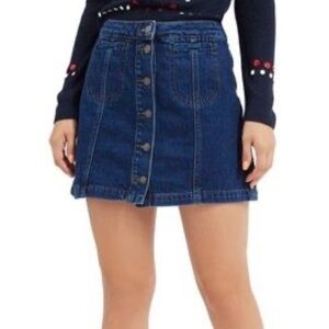 Topshop Blue Pencil Mini Skirt Casual